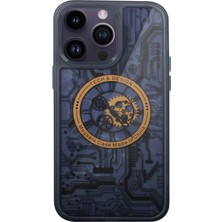İlkyaz Fashion  iPhone 14 Pro Kılıf Magic Magneticsafe Silikon - Siyah