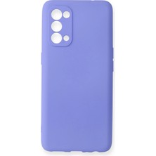 İlkyaz Fashion  Oppo Reno 5 Pro Kılıf First Silikon - Lila
