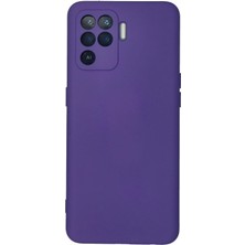 İlkyaz Fashion  Oppo Reno 5 Lite Kılıf Nano Içi Kadife Silikon - Mor