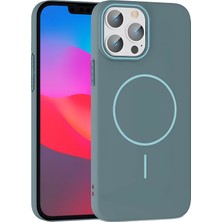 İlkyaz Fashion  iPhone 15 Pro Max Broş Magsafe Kapak - Turkuaz