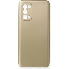 İlkyaz Fashion  Oppo Reno 5 Pro Kılıf First Silikon - Gold