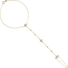 Berk Mücevherat 14 Ayar Altın Mor Mineli Yonca Şahmeran