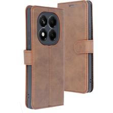 İlkyaz Fashion  Xiaomi Redmi Note 14 Pro 5g Kılıf Trend S Plus Kapaklı Kılıf - Taba