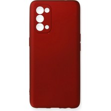 İlkyaz Fashion  Oppo Reno 5 Pro Kılıf First Silikon - Bordo