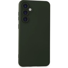 İlkyaz Fashion  Samsung Galaxy S23 Fe Kılıf Nano Içi Kadife Silikon - Koyu Yeşil