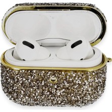 İlkyaz Fashion  Airpods Pro 2 (2.nesil) Luz Taşlı Kılıf - Siyah