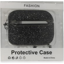 İlkyaz Fashion  Airpods Pro 2 (2.nesil) Spell Simli Kılıf - Siyah