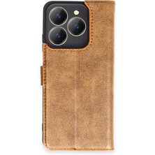 İlkyaz Fashion  Realme C63 Kılıf Trend S Plus Kapaklı Kılıf - Taba