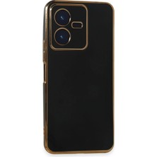 İlkyaz Fashion  Vivo Y22 2022 Kılıf Volet Silikon - Siyah