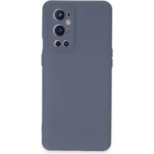 İlkyaz Fashion  One Plus 9 Pro Kılıf Nano Içi Kadife Silikon - Gri