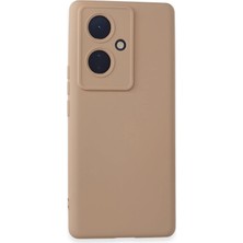 İlkyaz Fashion  Vivo V29 Lite Kılıf Nano Içi Kadife Silikon - Pudra