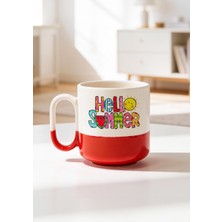 BB Design Hello Summer Tasarımlı Seramik Baskılı Pro Kupa Bardak 330ML