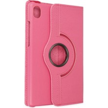 İlkyaz Fashion  Samsung Galaxy X510 Tab S9 Fe 11 Kılıf 360 Tablet Deri Kılıf - Pembe