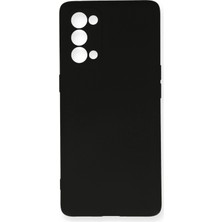 İlkyaz Fashion  Oppo Reno 5 Kılıf Nano Içi Kadife Silikon - Siyah