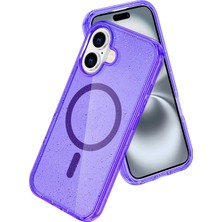 İlkyaz Fashion  Apple iPhone 16 Star Magsafe Kapak - Mor