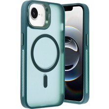 İlkyaz Fashion  iPhone 16E Flet Lens Magsafe Kapak - Koyu Yeşil