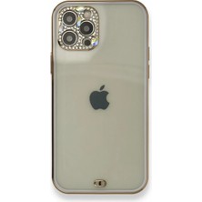 İlkyaz Fashion  iPhone 12 Pro Kılıf Liva Taşlı Silikon - Mor