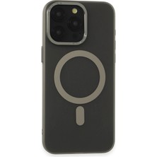 İlkyaz Fashion  iPhone 15 Pro Kılıf Lodos Magneticsafe Mat Kapak - Titan Gri