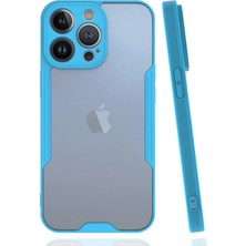 İlkyaz Fashion  iPhone 14 Pro Max Kılıf Platin Silikon - Mavi