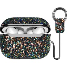 İlkyaz Fashion Onegif Airpods 3 (3.nesil) Bright Simli Airpods Kapak - Siyah