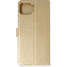 İlkyaz Fashion  Oppo A73 Kılıf Trend S Plus Kapaklı Kılıf - Gold