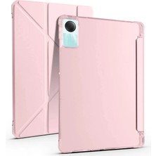 İlkyaz Fashion  Xiaomi Redmi Pad Se 4g Kılıf Kalemlikli Mars Tablet Kılıfı - Rose Gold
