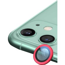 İlkyaz Fashion  iPhone 12 Mini Raze Metal Kamera Lens - Kırmızı