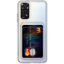 İlkyaz Fashion  Xiaomi Redmi Note 11 Kılıf Kart Şeffaf Silikon - Şeffaf