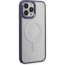 İlkyaz Fashion  iPhone 15 Pro Max Kılıf Room Magneticsafe Silikon - Sierra Blue