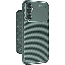 İlkyaz Fashion  Samsung Galaxy A56 Kılıf Auto Focus Karbon Kapak - Koyu Yeşil