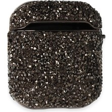 İlkyaz Fashion  Airpods 2 (2.nesil) Mira Taşlı Kılıf - Siyah