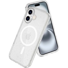 İlkyaz Fashion  Apple iPhone 16 Star Magsafe Kapak - Şeffaf