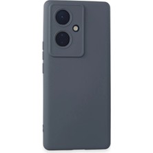 İlkyaz Fashion  Vivo V29 Lite Kılıf Nano Içi Kadife Silikon - Gri