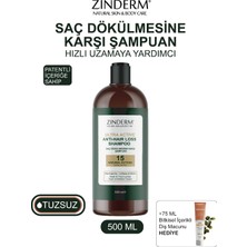 Zinderm Saç Dökülmesi Karşıtı Hızlı Uzamaya Yardımcı Güçlendirici Keratin, Biotin 15 Aktifli Şampuan 500 ml