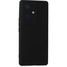 İlkyaz Fashion  Vivo V29 Lite Kılıf Nano Içi Kadife Silikon - Siyah