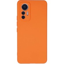 İlkyaz Fashion  Xiaomi Mi 12 Lite Kılıf Nano Içi Kadife Silikon - Turuncu