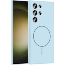 İlkyaz Fashion  Samsung Galaxy S24 Ultra Kılıf Jully Magsafe Kapak - Mavi