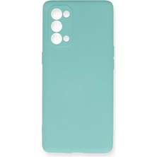 İlkyaz Fashion  Oppo Reno 5 Pro Kılıf Nano Içi Kadife Silikon - Turkuaz