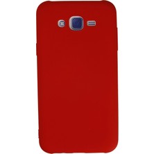 İlkyaz Fashion  Samsung Galaxy J7 Kılıf Nano Içi Kadife Silikon - Kırmızı