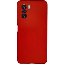 İlkyaz Fashion  Xiaomi Poco F3 Kılıf Nano Içi Kadife Silikon - Kırmızı