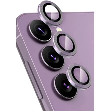 İlkyaz Fashion  Samsung Galaxy S24 Fe Raze Metal Kamera Lens - Mor