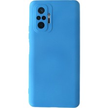 İlkyaz Fashion  Xiaomi Redmi Note 10 Pro Kılıf Nano Içi Kadife Silikon - Mavi