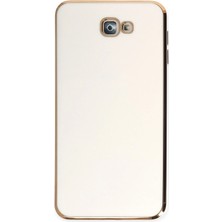 İlkyaz Fashion  Samsung Galaxy J7 Prime Kılıf Volet Silikon - Beyaz