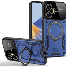 İlkyaz Fashion  Realme C55 Kılıf Joy Lens Standlı Kapak - Lacivert