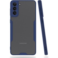 İlkyaz Fashion  Samsung Galaxy S21 Plus Kılıf Platin Silikon - Lacivert