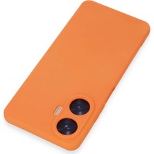İlkyaz Fashion  Realme C55 Kılıf Nano Içi Kadife Silikon - Turuncu