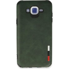 İlkyaz Fashion  Samsung Galaxy J7 Kılıf Loop Deri Silikon - Yeşil