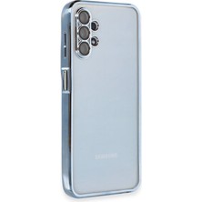 İlkyaz Fashion  Samsung Galaxy A13 4g Kılıf Razer Lensli Silikon - Açık Mavi