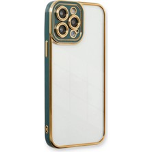 İlkyaz Fashion  iPhone 14 Pro Kılıf Liva Lens Silikon - Yeşil