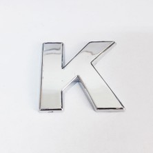İlkyaz Fashion K Harfi Villa Tipi Krom Yapışkanlı 9 cm Harf